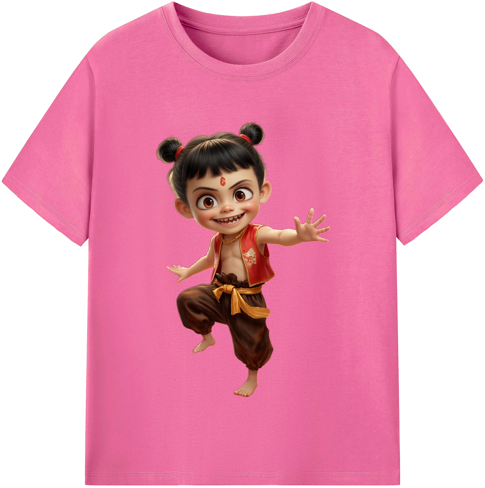 （画像用） Ne Zha 2 ナタ 魔童の大暴れ レディースカジュアルプリントTシャツ（綿100％）